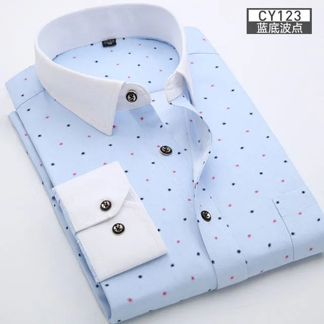 100% Polyester Soft Comfortable Men Dress Shirt