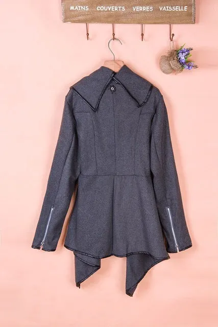 2015 plus size winter/spring  new women woolen coat windbreaker jacket Slim female wool Trench coats cardigan 9 colors