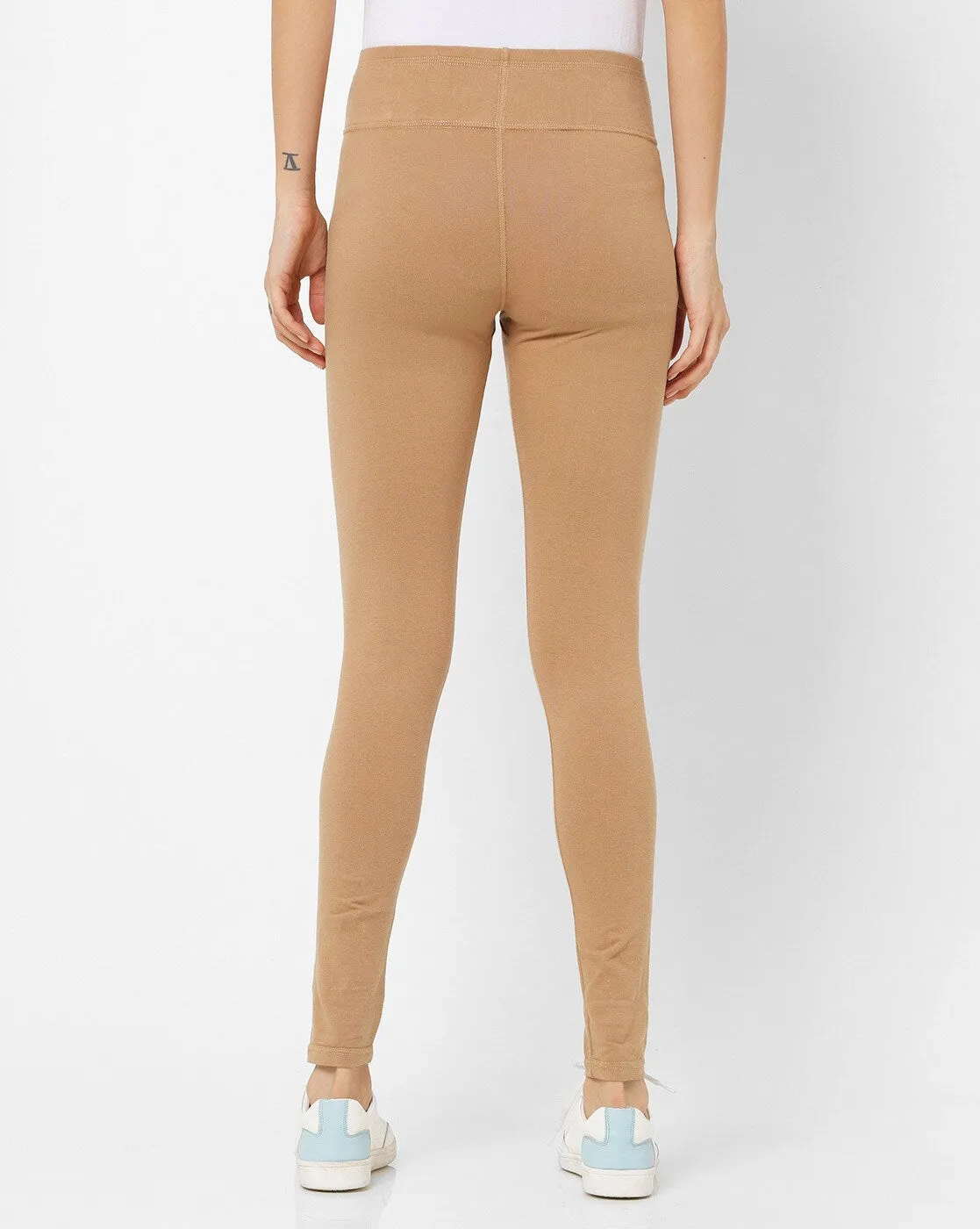 Adorna Active Leggings - Beige