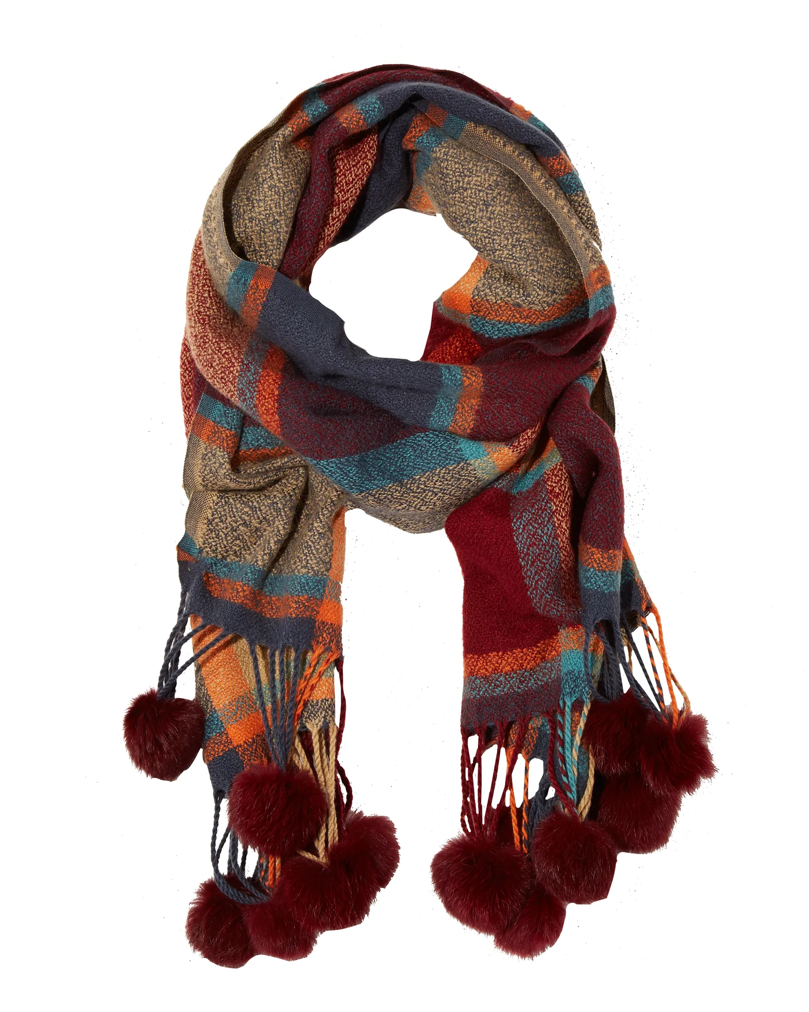 Andaman Angora-Blend Scarf | Burgundy / Navy