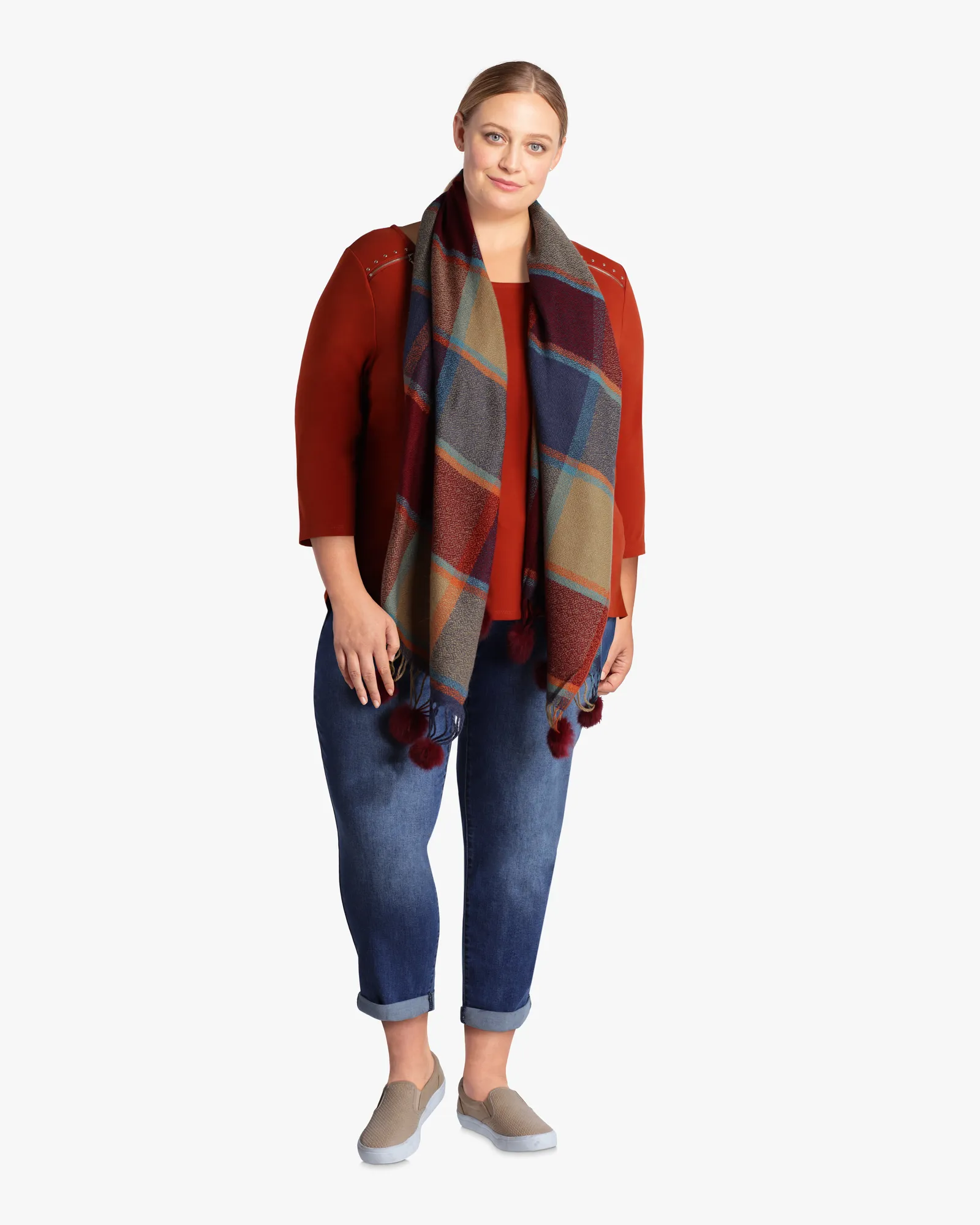 Andaman Angora-Blend Scarf | Burgundy / Navy