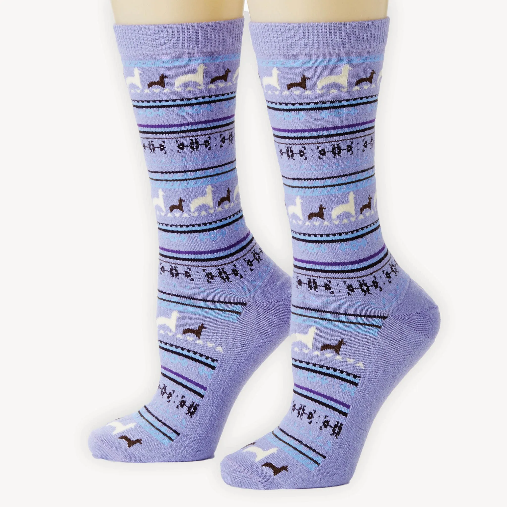 Baby Alpaca Wool Printed Socks