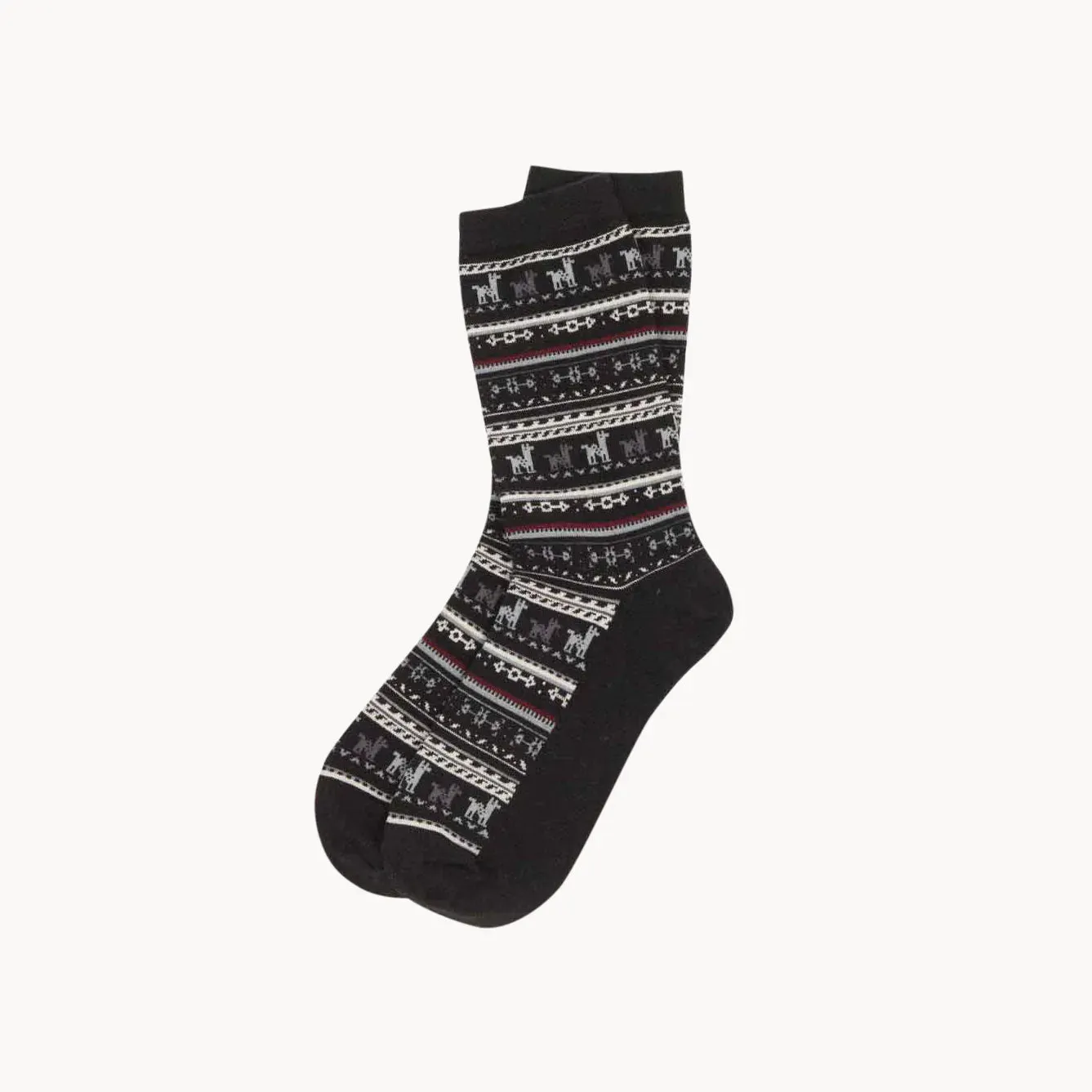 Baby Alpaca Wool Printed Socks