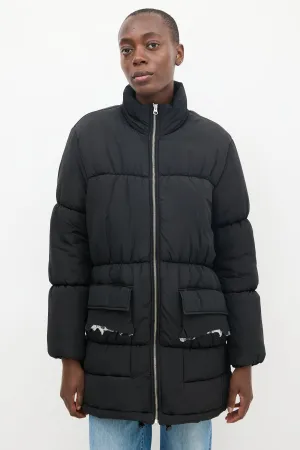 Black Quilted Puffer Coat