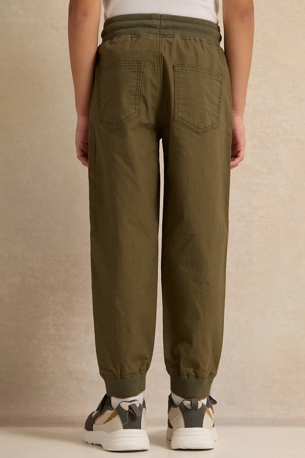 Boys Olive Jogger Pants