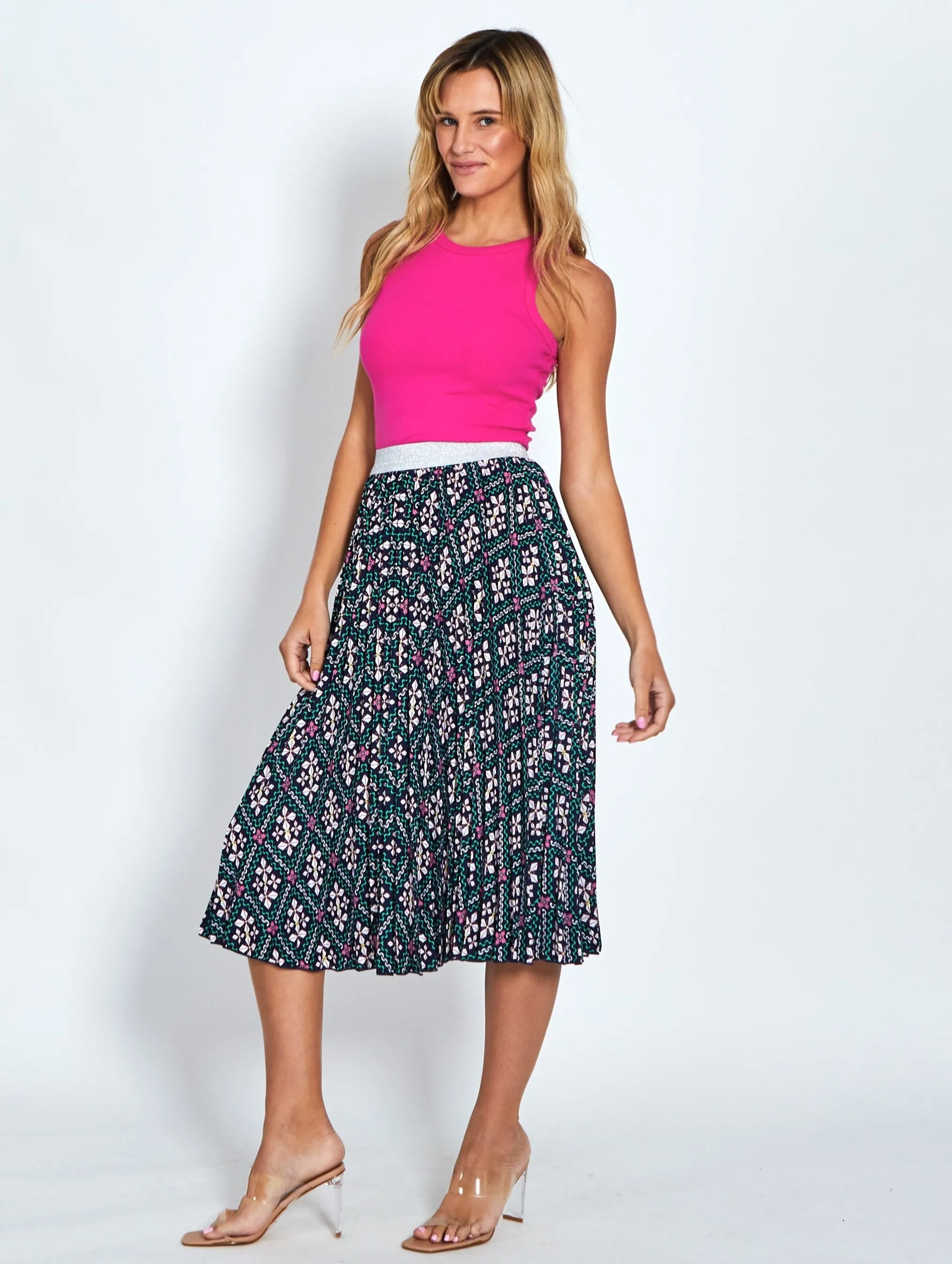 Celine Skirt - Navy Print