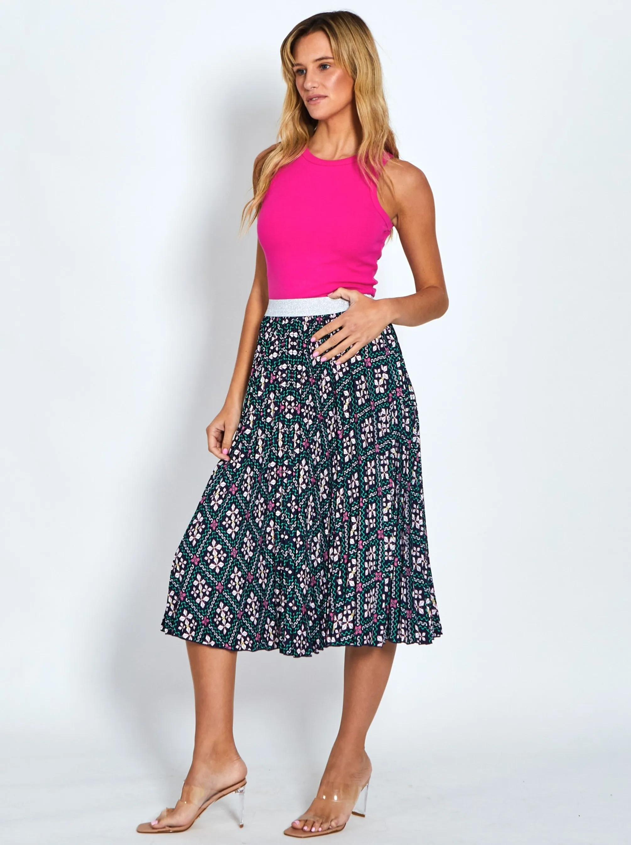 Celine Skirt - Navy Print