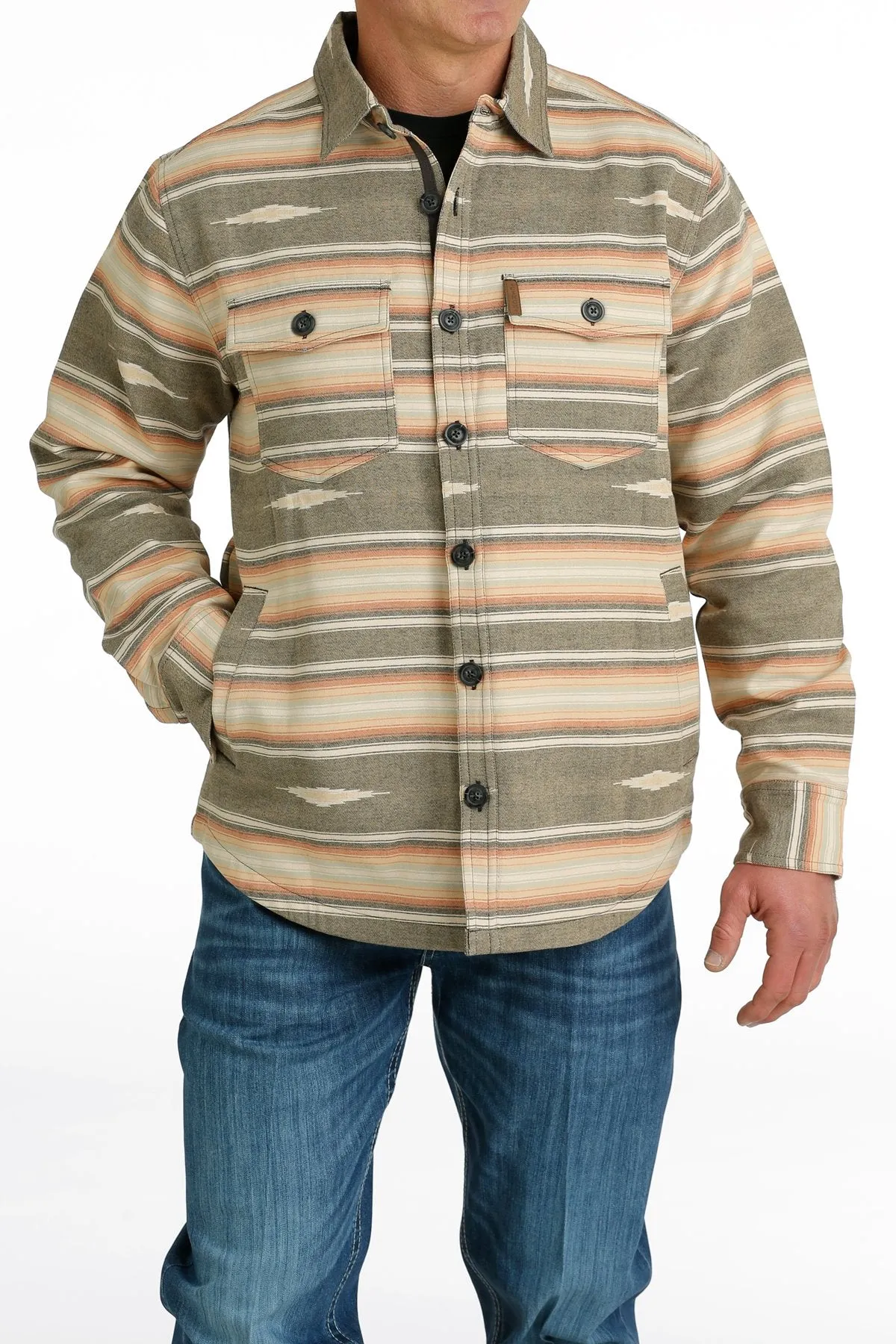 Cinch Men's Southwestern Printed Jacquard Shirt Jacket