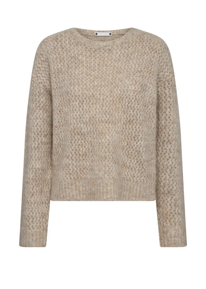 Co'Couture Cozy hole knit bone