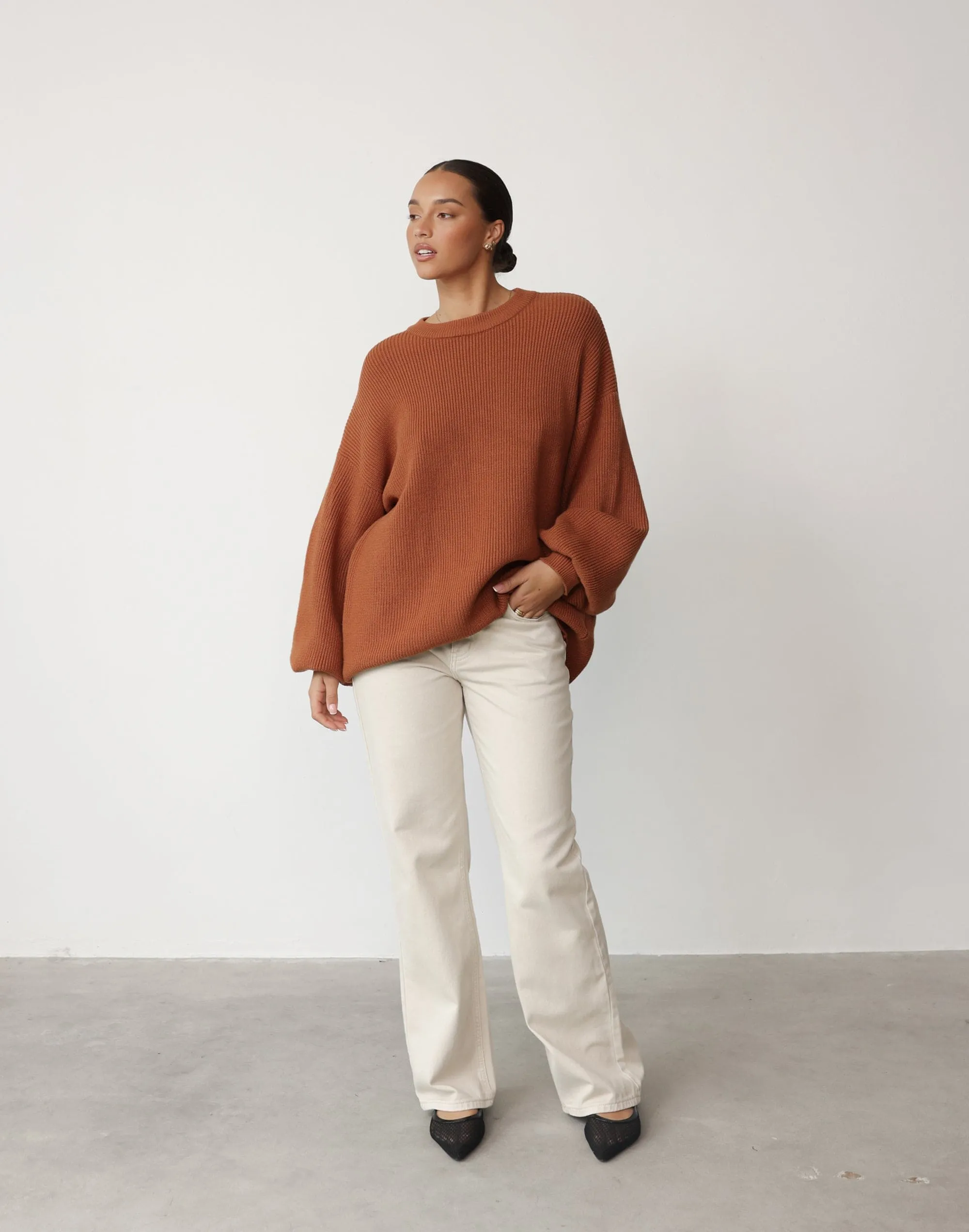 Cody Oversized Jumper (Cinnamon)