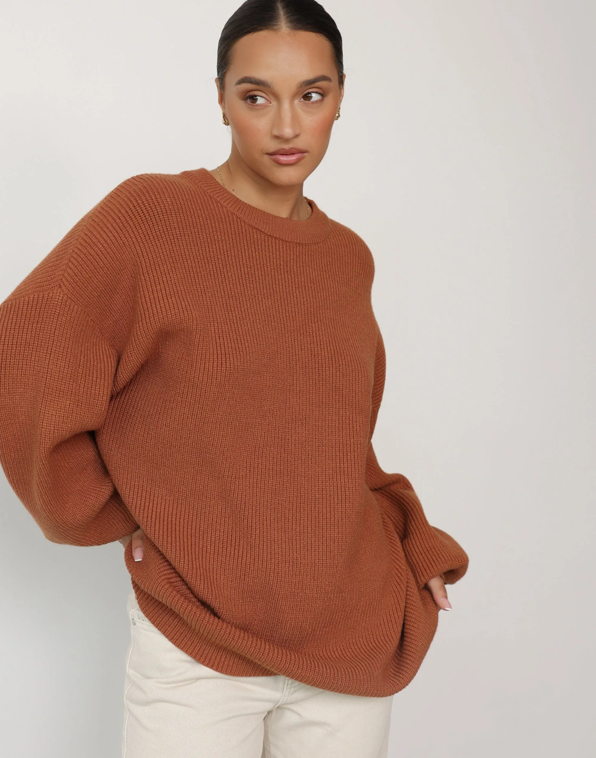 Cody Oversized Jumper (Cinnamon)