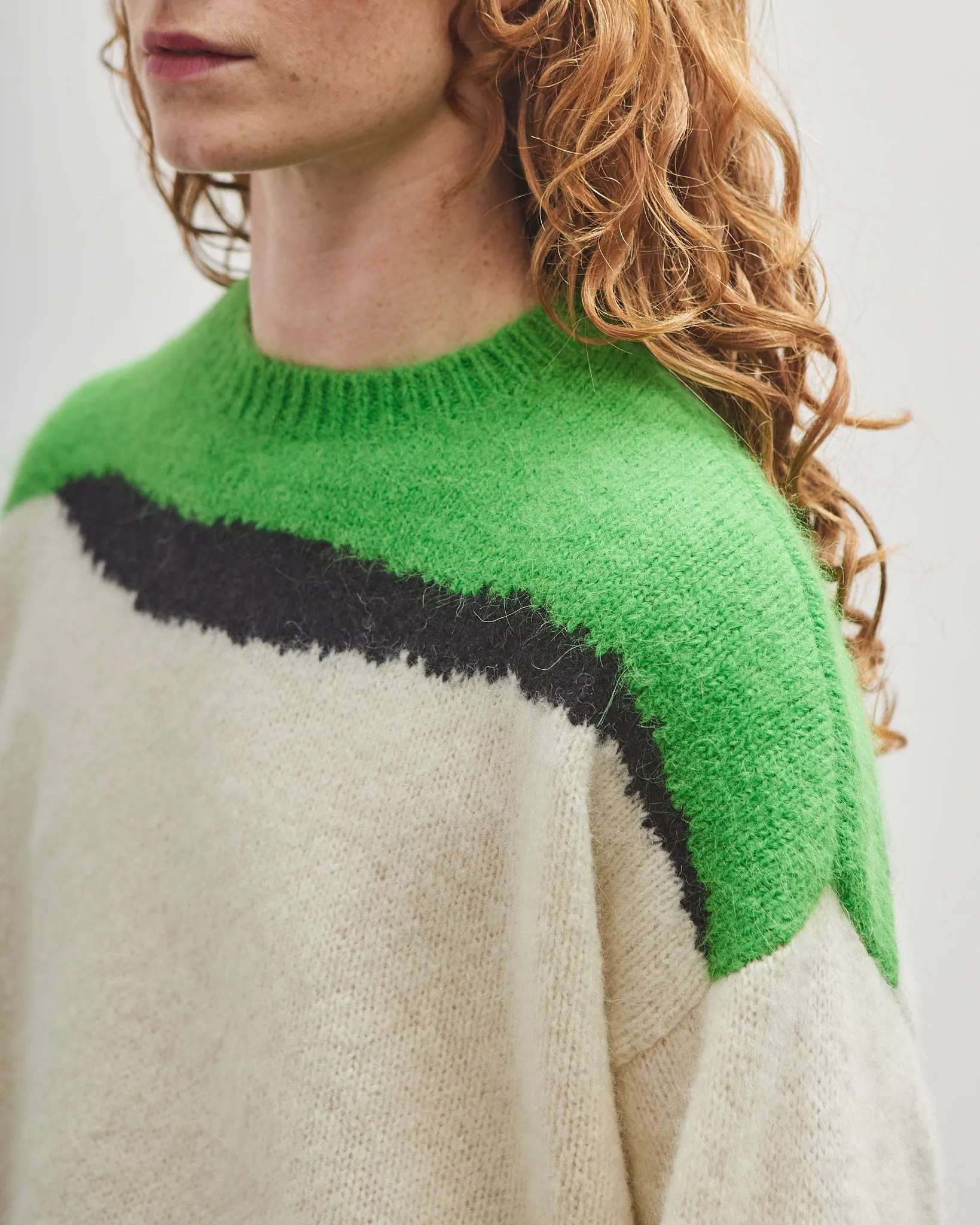 Cordera Alpaca & Suri Sweater, Bright Green