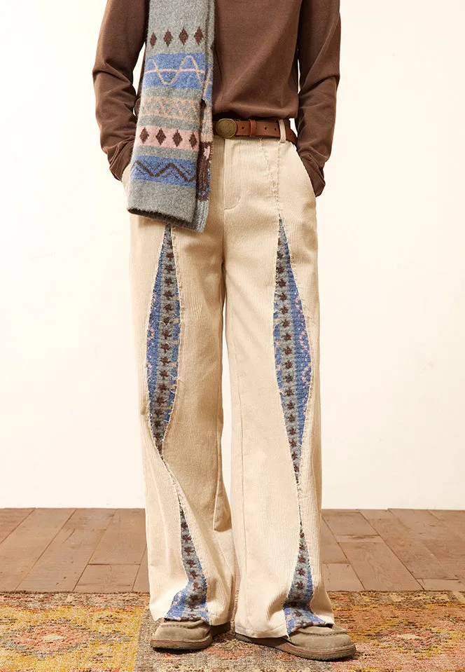 Corduroy Eye-Design Casual Pants