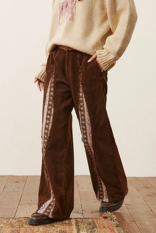 Corduroy Eye-Design Casual Pants