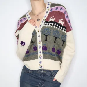 Countryside Novelty Cardigan Sweater (M-L) 