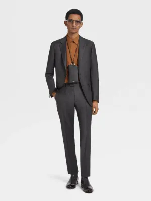 Dark Grey Pinpoint Trofeo Wool Suit