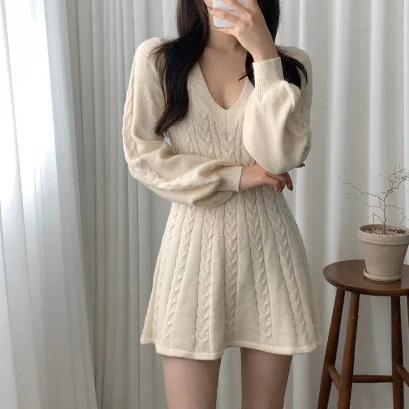 Elegant Knitted Mini Dress