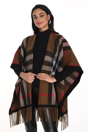 Frank Lyman Poncho 243472U Brown/Red