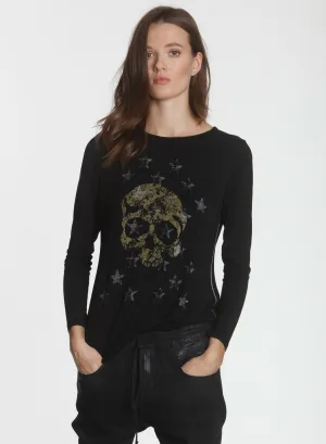 Graphic Riley LS Tee - Black Skull