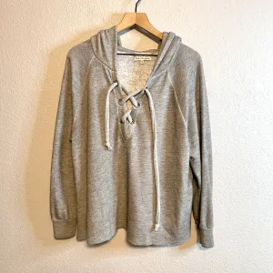 Hooded Lace Up Sweatshirt