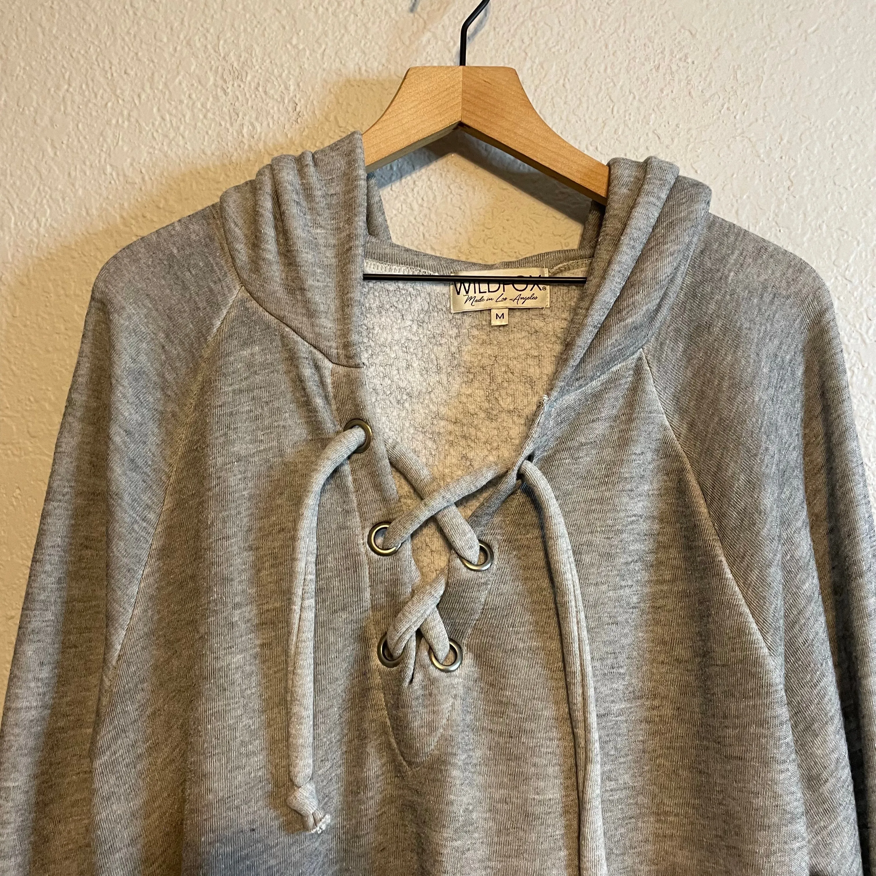 Hooded Lace Up Sweatshirt