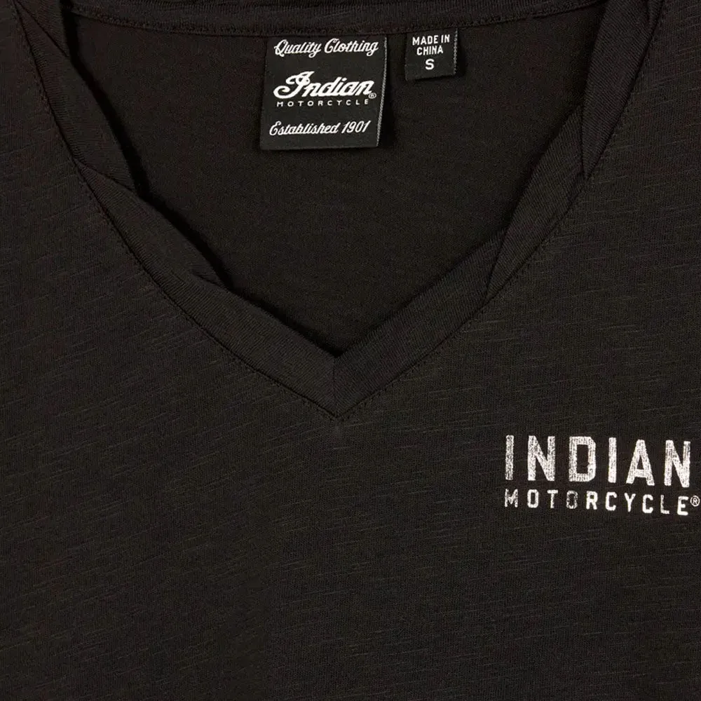 Indian Motorcycle  Womens IMC 1901 Block T-Shirt Tee Soft Light Comfortable Black