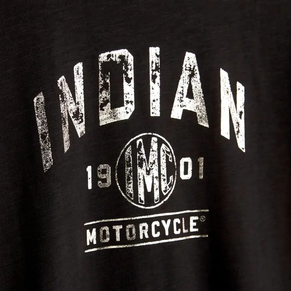 Indian Motorcycle  Womens IMC 1901 Block T-Shirt Tee Soft Light Comfortable Black