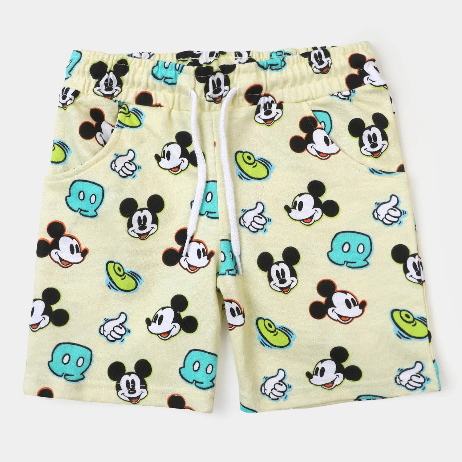 Infant Boys Cotton Short Character | Lime