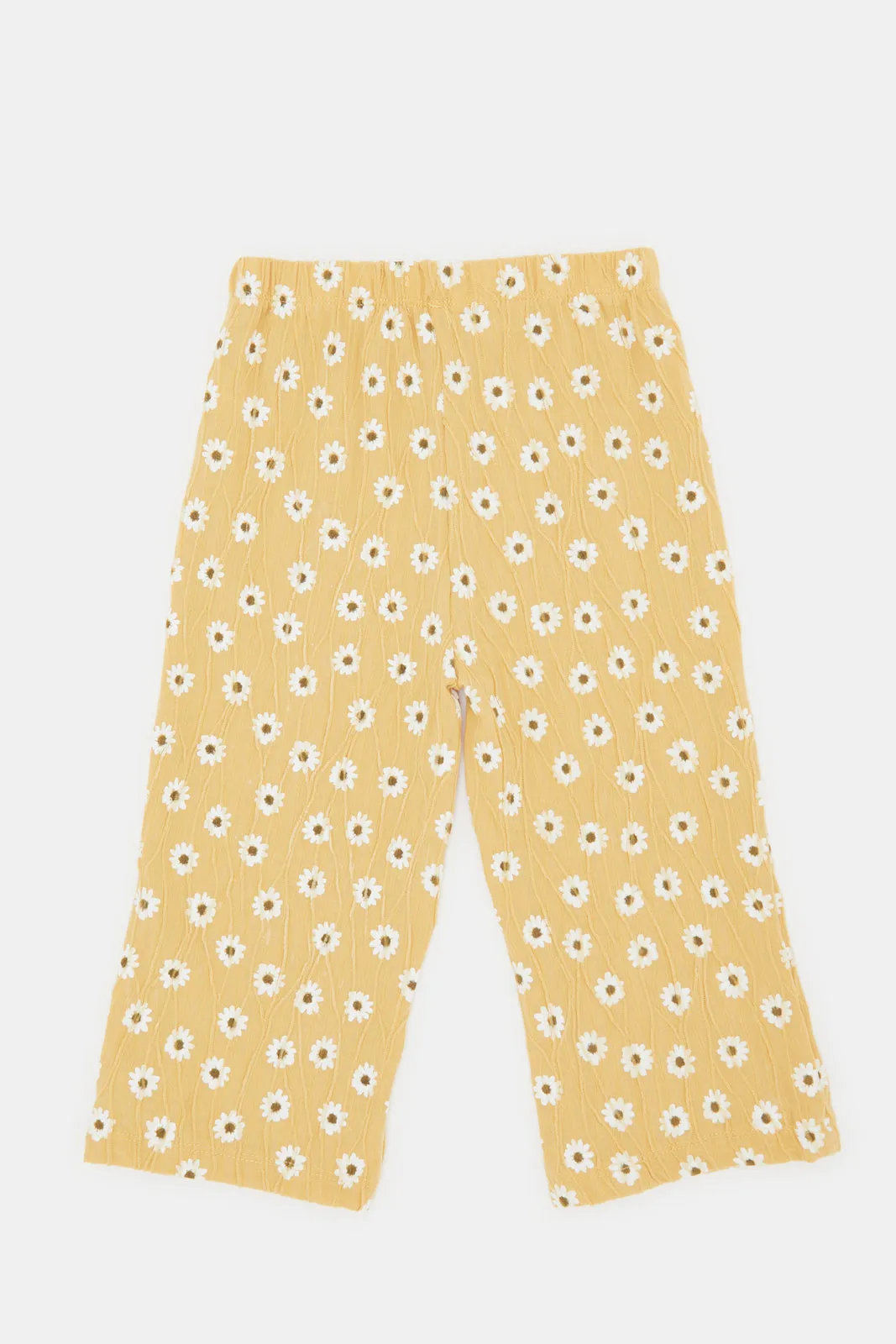 Infant Girls Yellow Floral All Over Print Trousers