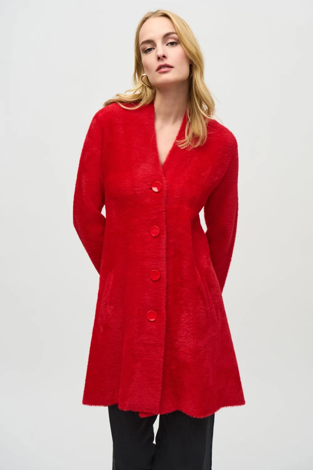 Joseph Ribkoff Coat 234906F24 Lipstick Red