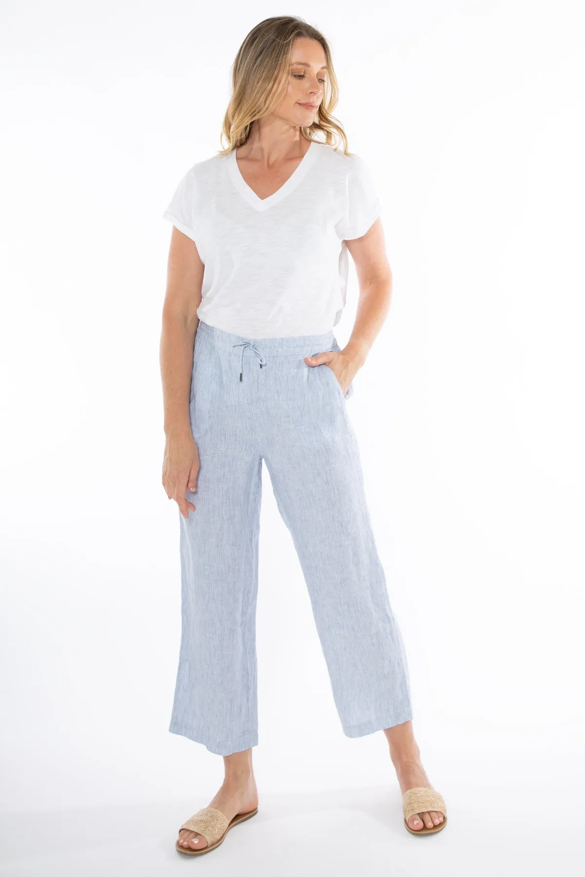 Jump - Core Stripe Pant Denim/White | J7162A