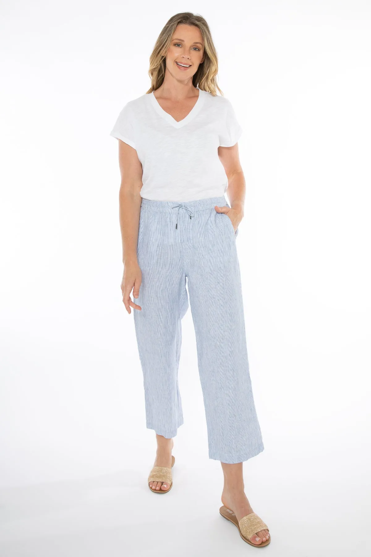 Jump - Core Stripe Pant Denim/White | J7162A