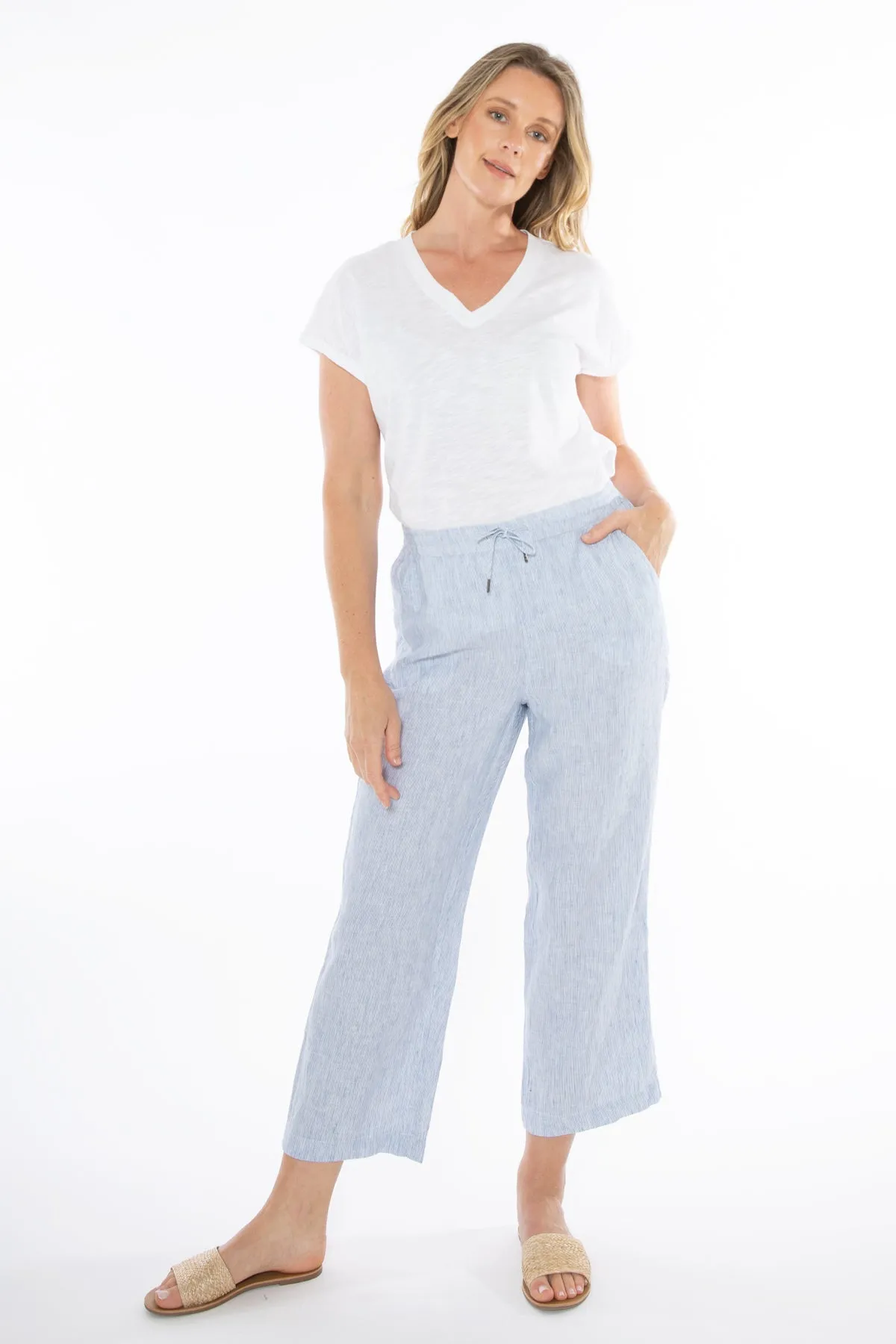 Jump - Core Stripe Pant Denim/White | J7162A