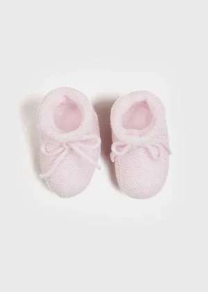 Knitted Booties in Pink