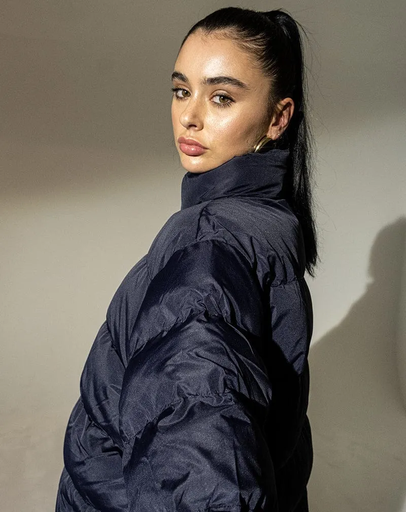 Midline Puffer Jacket - Navy