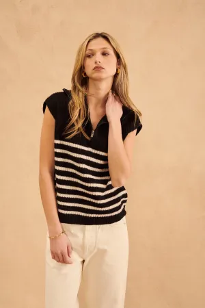 Otto Quarter Zip Stripe Vest