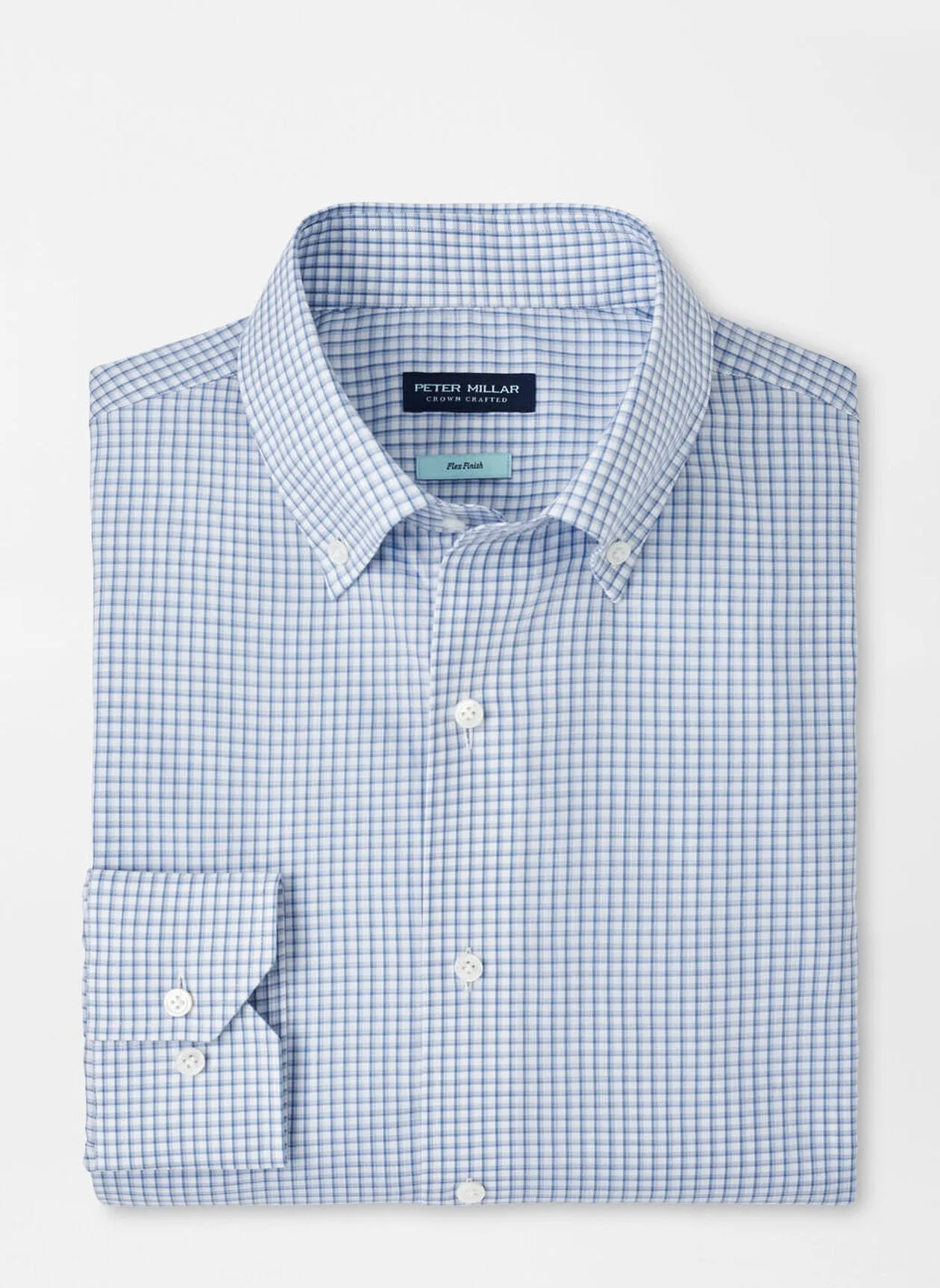 Peter Millar Ludlow Cotton Sport Shirt In Brook Blue