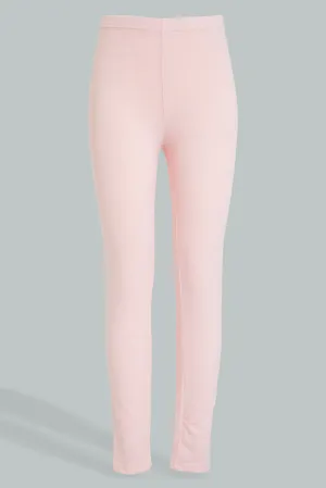 Pink Ribbed Thermal Bottom