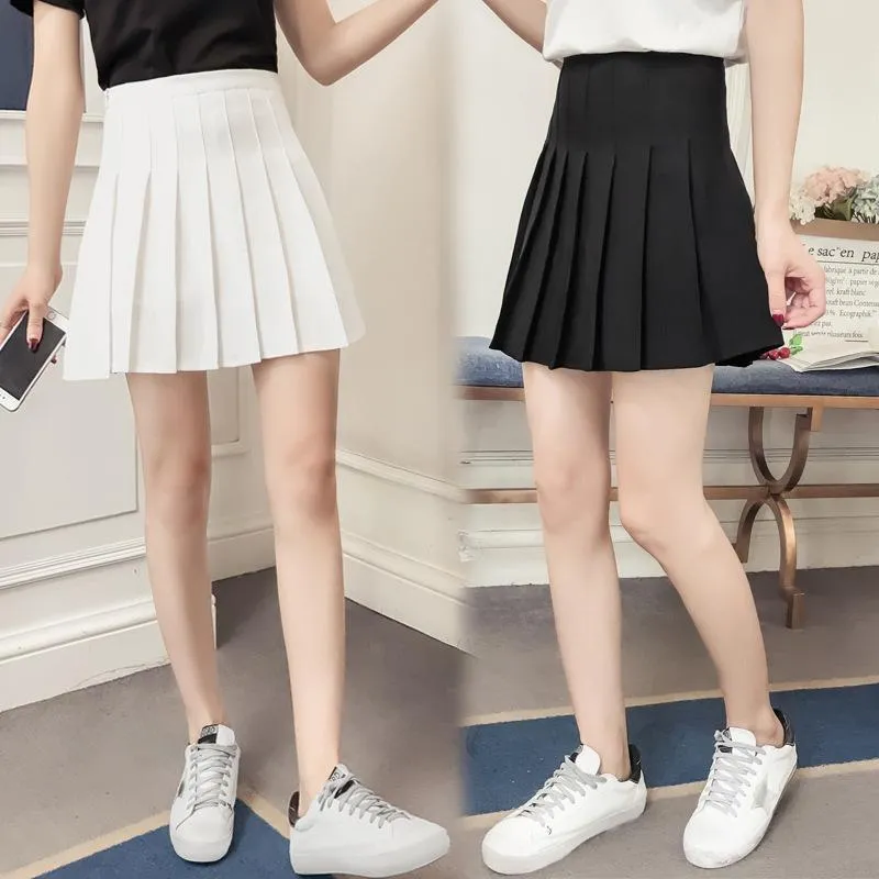 Pleated Women Student Korean Short Slim Look High Waist Skirt Shorts