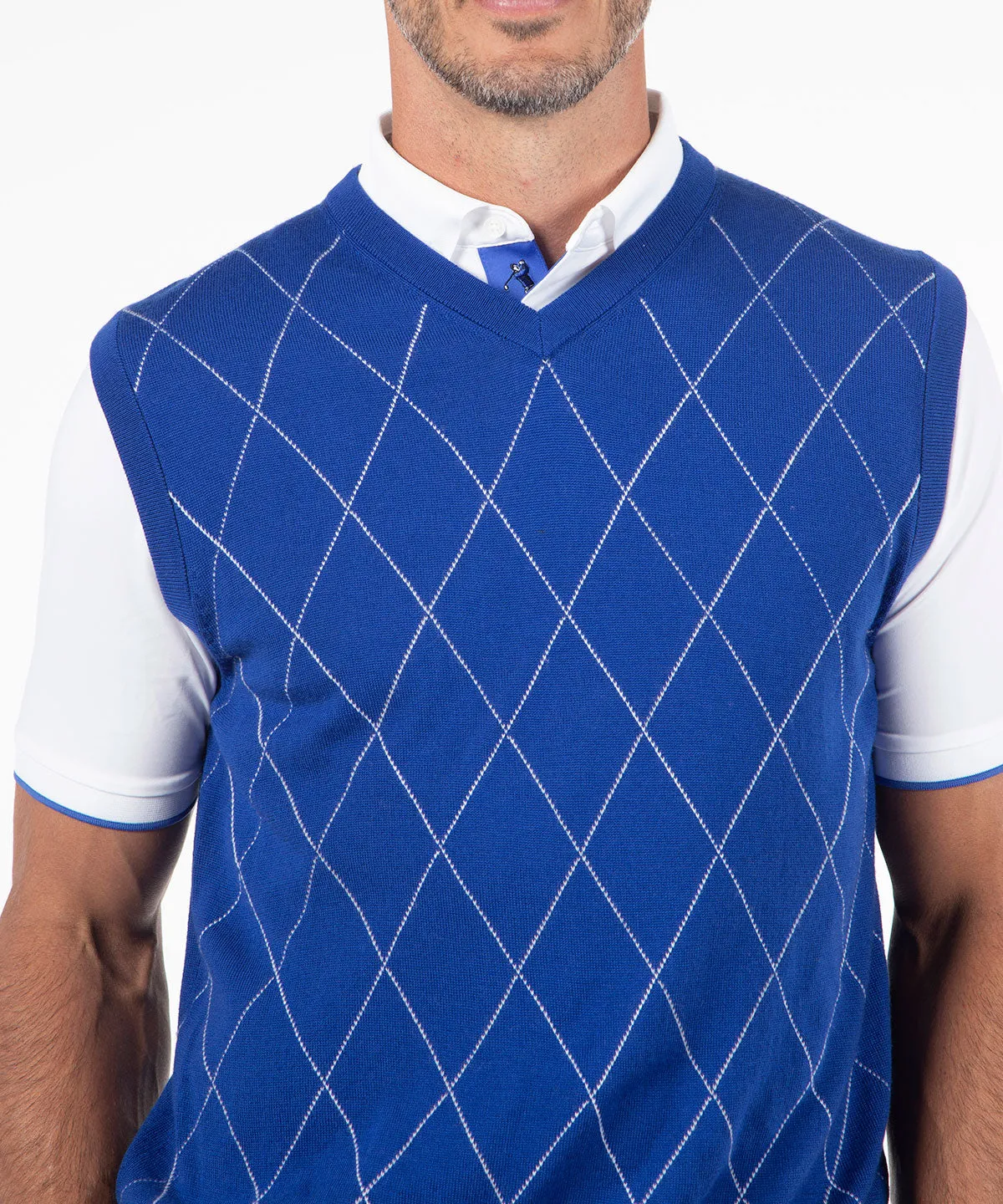 Signature Merino Argyle V-Neck Vest