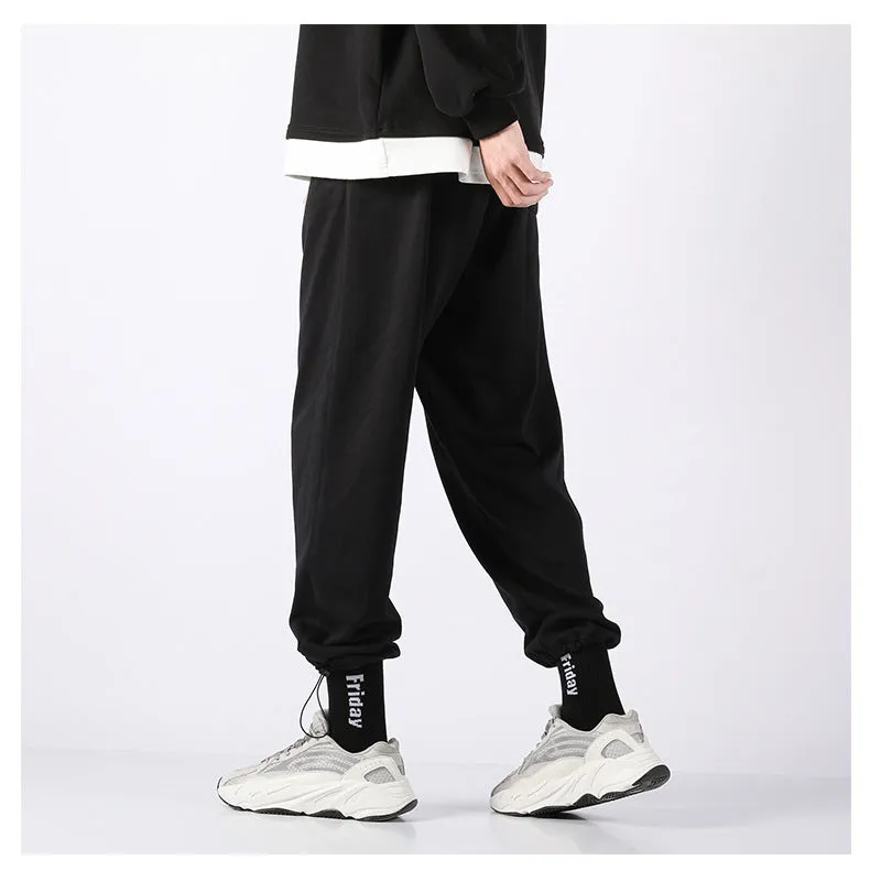 Sport Pants Summer Ankle-Length Loose Basketball Trendy Silk Matching Pants