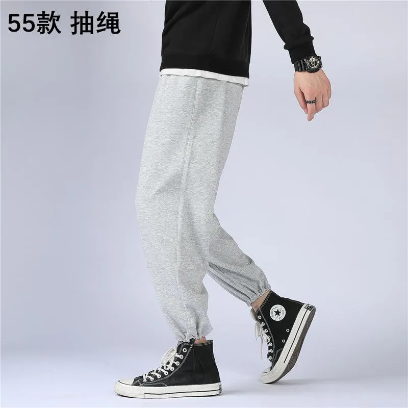 Sport Pants Summer Ankle-Length Loose Basketball Trendy Silk Matching Pants