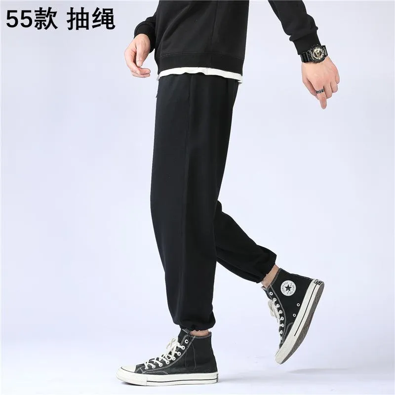 Sport Pants Summer Ankle-Length Loose Basketball Trendy Silk Matching Pants