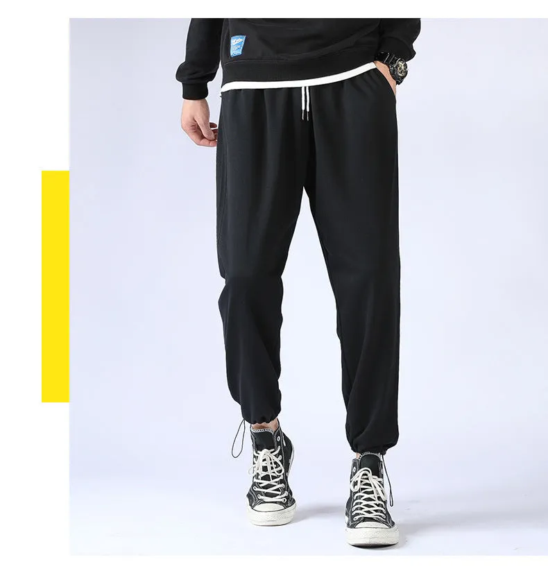 Sport Pants Summer Ankle-Length Loose Basketball Trendy Silk Matching Pants