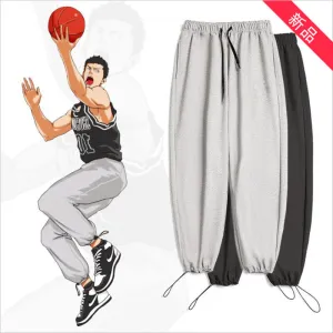 Sport Pants Summer Ankle-Length Loose Basketball Trendy Silk Matching Pants