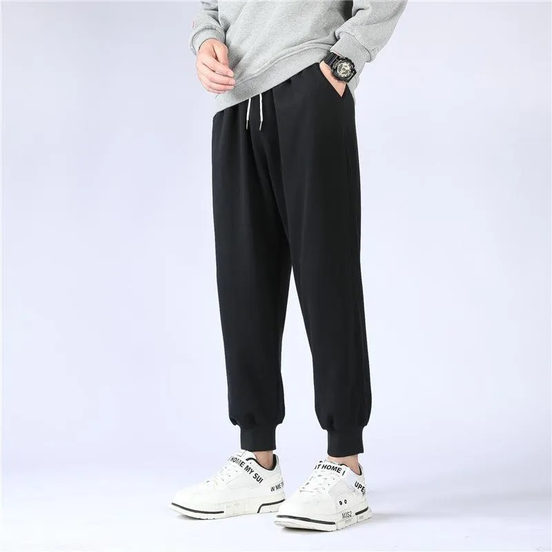 Sport Pants Summer Ankle-Length Loose Basketball Trendy Silk Matching Pants