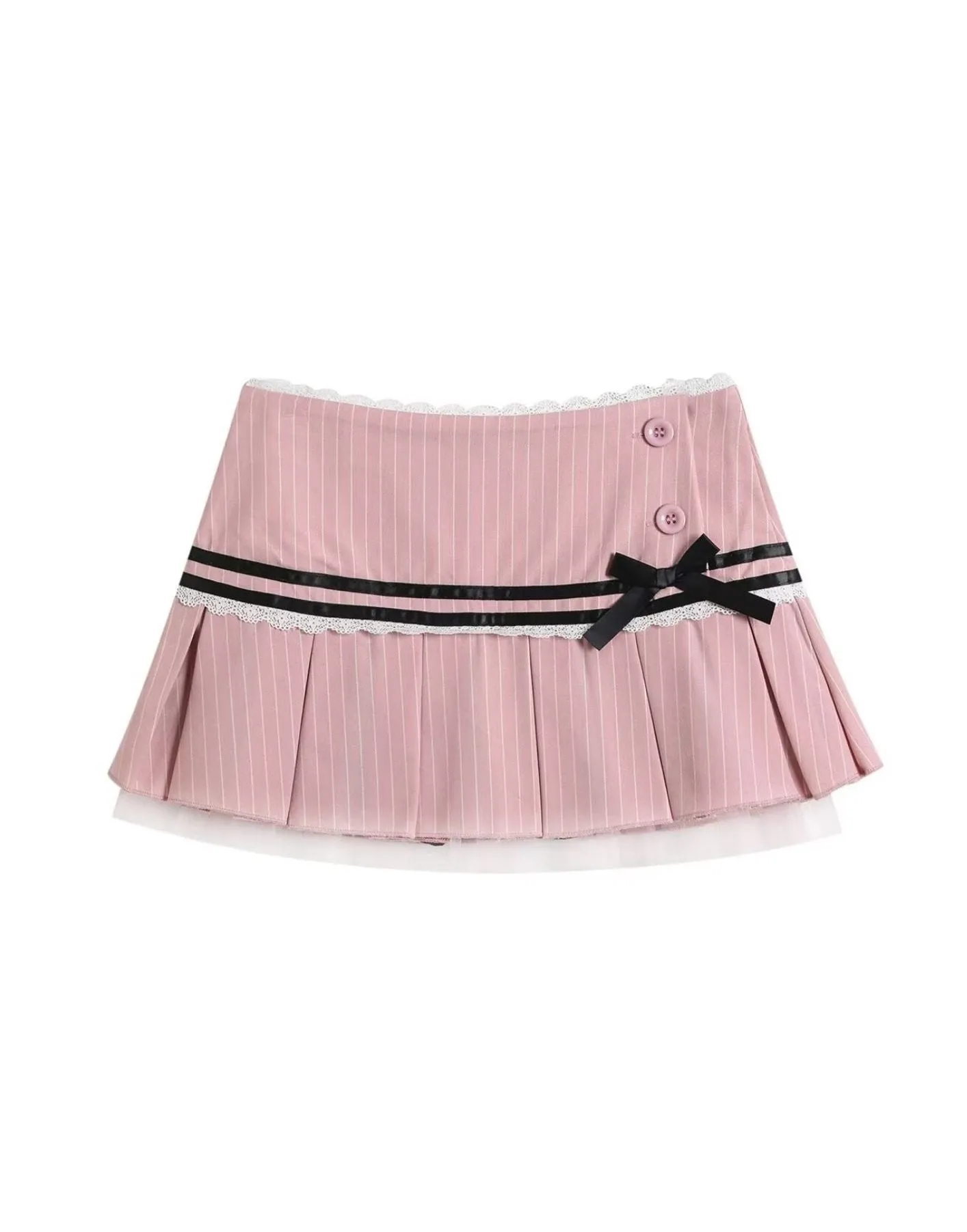 Storie Pleated Bow Mini Skirt