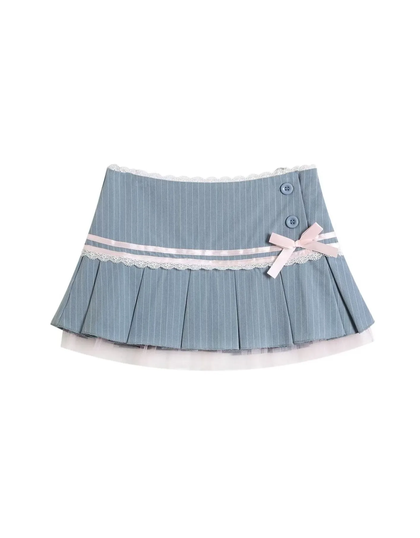 Storie Pleated Bow Mini Skirt