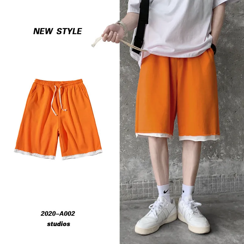 Summer Shorts Men Thin LooseUnder Pants Korean Sporty Hong Kong Folded Trendy Casual Bermuda Shorts