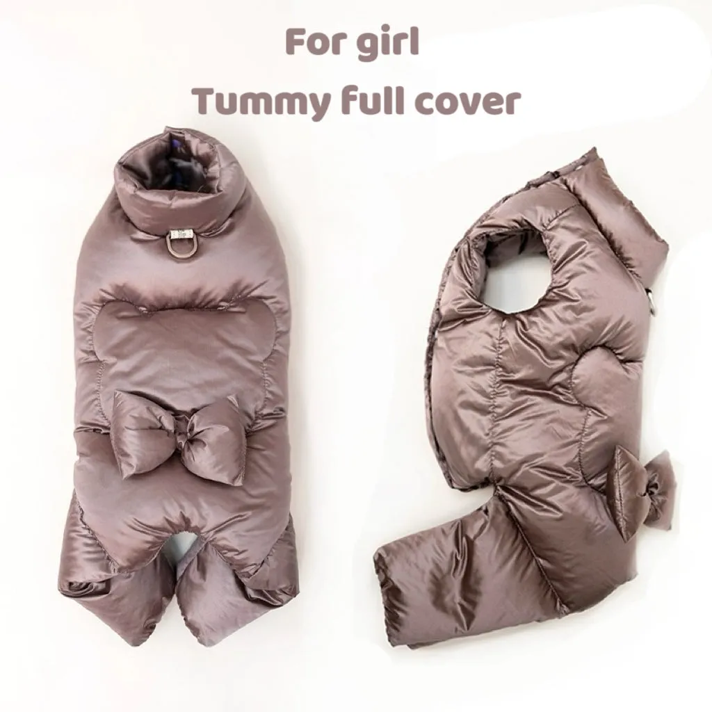 TaniWina Cold-Weather Companion: Down Romper with  Harness